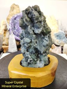 Natural Precious Cubic Fluorite Crystal Ornament E6 Super Crystal #Fluorite