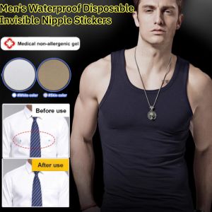 Male Nipple Tape: Self-Adhesive Waterproof Nipples Patch Mens Anti-Bump Invisible Anti-Friction Nipple Patch