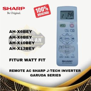 remot ac sharp ah-x6/8/10/13bey jtech inverter original 100%