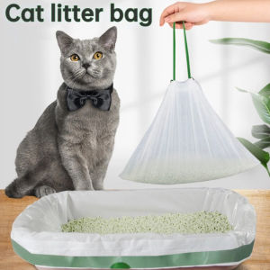Cat Litter Bag Litter Box Liners Pet Garbage Bag Thickened Elastic Drawstring Leak-proof Odor Control 12/20 PCS for Cat