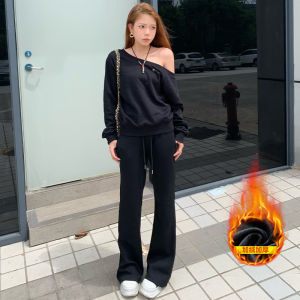 American Style High Waist Bell Bottom Casual Pants Women Early Autumn New Fashion Versatile Spicy Girl Slimming Sports Sweatpants