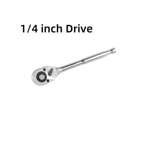 Ratchet Set 1/4" 3/8" 1/2" Drive Ratchet Socket Wrench Kit 24-Tooth Quick-Release Reversible Cr-V Alloy Steel