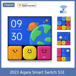 2023 Aqara Smart Switch S1E Touch Control 4" Full LED Timer Calendar Power Statistics Scene Setting Remote For Homekit Aqara APP