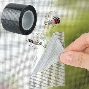 บานหน้าต่างมีกาวในตัวตาข่ายกันยุงซ่อมแซมเทปตาข่ายหน้าจอหน้าต่างสติกเกอร์เงินอุดหนุนซ่อมประตูป้องกันมุ้งลวดติดหน้าต่างกันยุง