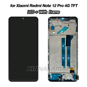For xiaomi Redmi Note 12 Pro 4G  ‎2209116AG/ Note 12 4G 23021RAAE TFT LCD Display Touch Screen Frame Battery Cover Housing