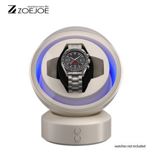 ZOEJOE Single Slot 2 Slots Watch Winder Quiet Motor Transparent Cover Storage Watch Boxes Birthday Gifts For Men Women