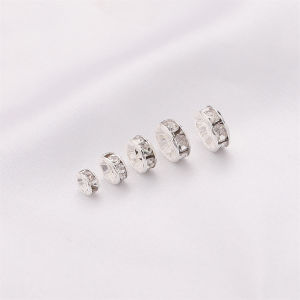 14K Gold Plated Copper Diamond Circle Handmade DIY Materials Jewelry Accessories Bracelet Necklace Spacer Beads Stringing Material