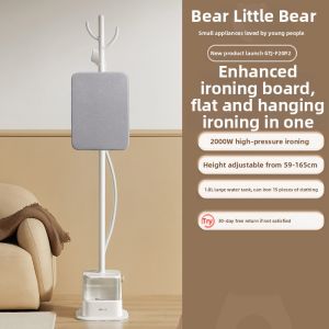 [China Plug Adapter Needed] Bear | Home Use Small Automatic Standing Steam Ironing Machine