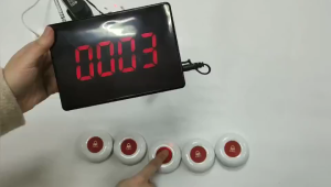 DAVTECH Wireless Calling System - 1000 Feet Range Waterproof Buttons Supports 1000 Call Buttons Easy Installation & Long Standby - Perfect for Restaurants Hospitals & More