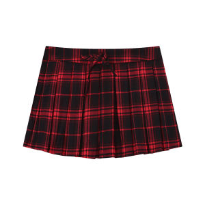 Elegant High Waist Pleated A-Line Mini Skirt with Bow Tie for Women Korean Style Commute Butterfly Knot Half Body Skirt