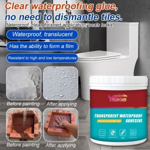 Transparent Waterproofing Adhesive For External Wall Tiles Waterproofing Agent For Bathroom Without Smashing Tiles Plugging Leakage King Plugging Cracks Material Waterproof Coating防水胶