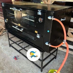 MURAH OVEN GAS GALVANIZ COLOUR BOND BLACK DOFF UK 120x55x70CM TEBAL DAN ANTI KARAT KWALITAS PREMIUM FULL SET