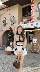 SLYQ SHERLYN TENNIS SKIRT กระโปรงสั้นแต่งจีบ พร้อมเข็มขัด