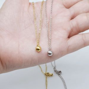 Dây chuyền titan nữ mặt viên bi nhỏ dễ thương dây mắt xích nhỏ không gỉ
