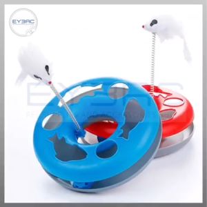 Cat Interactive Turntable Spring Toy Single Layer Rotating Fun Durable Materials for Active Play and Hunting Instincts
