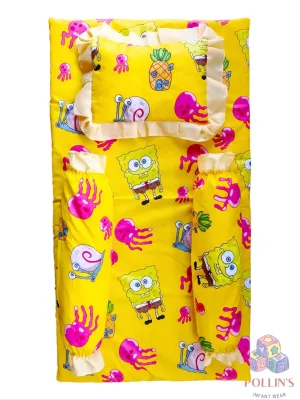 FREE GIFT!! Cribset / 4in1 (POLYCOTTON) (REGULAR SIZE) (WITH FREE BAG) For NewbornBaby high quality
