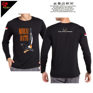 Baju Kaos Gambar Murai Batu Lengan Panjang