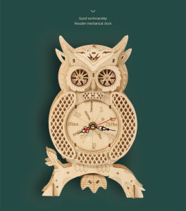 Owl Clock Slotted Toys Hollow Mechanical Pendulum Clock