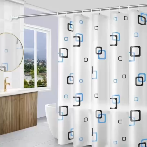 ZH432 Waterproof Shower Curtain Set with 12 Hooks Childrens Curtains for Mildew Proof 180X180CM