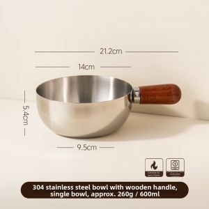 onlycook | Stainless Steel One-Person Soup Pot with Handle and Lid