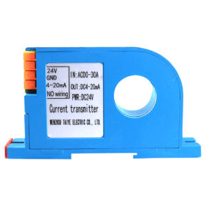 ตัวแปลงทรานสดิวเซอร์เอาท์พุท4-20mA อินพุทตัวส่งสัญญาณเซ็นเซอร์กระแส0-10V กำลังไฟ22มม DC24V