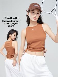 MiiOW | Áo ba lỗ không tay ngắn mùa hè cho nữ Áo sơ mi cotton thoáng khí thoải mái Áo ba lỗ không dây thời trang thường ngày