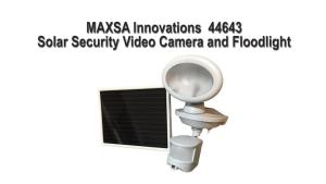 Maxsa 44643-CAM-WH Solar Security Video Camera and Spotlight-White