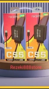 Charger untuk Realme C55 5G Full Black 120W Super Vooc Quick Charge