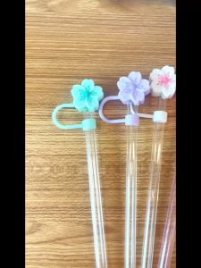 Sakura / Round Stanley Tumbler Cup Straw Cover Stopper For 8-10mm Straw Cute Stanley Cup Accessories