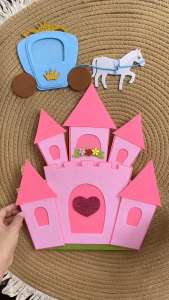 Đồ chơi Thay đồ BÚP BÊ nỉ - Lâu Đài 12 Công chúa Disney (Hình thật 100%) kèm 2 búp bê - SV Tulip store handmade