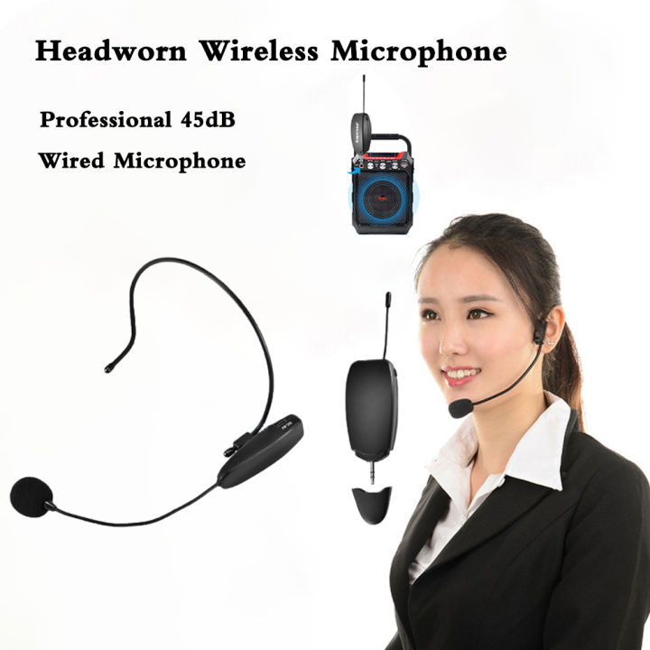 UHF 3.5mm HeadMounted Microphone Noise Reduction MIC Headset Headband