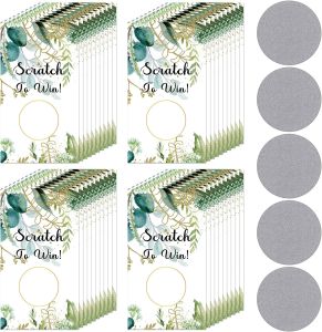 24pcs Blank Gift Certificates Scratch off Cards for Small Business Personalized Holiday Christmas Wedding Birthday Party Supplie