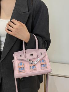 กระเป๋าสะพายข้างทรงบ้านขนาดเล็ก ความจุขนาดใหญ่ กระเป๋าถือสำหรับผู้หญิง แฟชั่น น่ารัก หลากหลายสไตล์ กระเป๋าสะพายข้างแบบสะพายข้าง