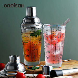 BINCOO Mixing glass cup wine mixer set lemon tea making tool glass 450ML