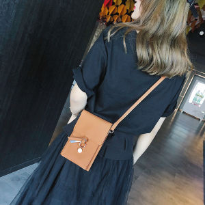 Túi Đeo Chéo Mini Mùa Hè Nhẹ Thời Trang Cho Nữ Túi Đựng Điện Thoại Di Động Túi Xách Đeo Vai Đơn Bằng Da PU Màu Trơn