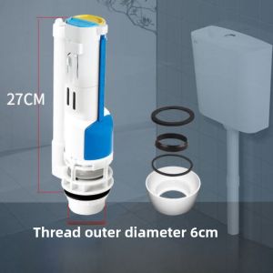 Squat Toilet Tank Parts Energy Saving Water Saving Silent Drain Valve Floating Ball up down Water Device Bathroom Ceramic Accessories