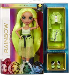 Rainbow High Karma Nichols – Neon Green Fashion Doll