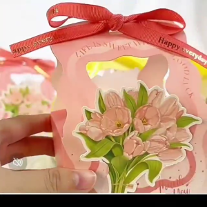 ZOEYมาใหม่..กล่องของขวัญ วันเเม่  กล่องใส่ของชำร่วย ของที่ระลึก มี4สีลาย ดอกไม้ พร้อมส่งในไทย