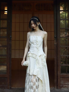 Onmoon Lace Splicing Pure Desire Fairy Halter Neck Design Base Vest 2022 Summer Cotton Slim Fit Original Design Women Tops