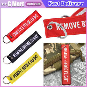 Fashion Jewelry Keychain for Cars Customized Key Chains Purple Embroidery Key Fobs REMOVE BEFORE FLIGHT Key Chain Tag