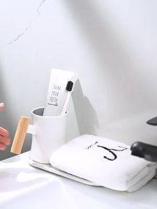 400ml Wooden Handle Round Cup Mug Plastic Kitchenware Drinking Coffee Milk Tea Plastic Kitchenware