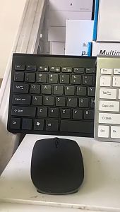 ชุดคีย์บอร์ดเมาส์ไร้สาย Keyboard&Mouse Wireless Ultra Thin ชุดคีย์บอร์ดและเมาส์ไร้สาย ขนาดเล็ก กันน้ำ2.4G พร้อมส่งจากกทม.
