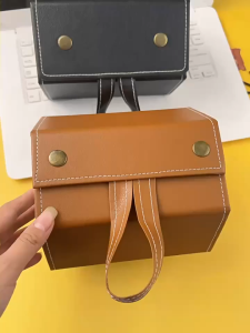 Brown Glasses Case Multi-Layer Storage Box Home Hanging Sunglasses Sunglasses Case Multi-Layer Foldable Glasses Case