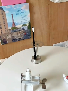 Stainless Steel Toothbrush Holder Stand / Multi Functional Ventilated Organizer / Pencil Storage Shelf