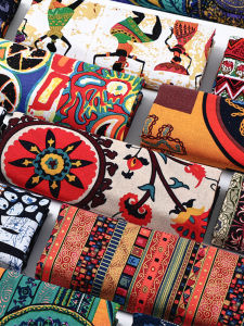 ผ้าลายพิมพ์บูร์โกเมท ผ้าฝ้ายลินินทำมือ ผ้าสำหรับเสื้อผ้าย้อนยุค ผ้าปักลาย ผ้าอินเดียตะวันออกเฉียงใต้ DIY ผ้าคลุมโต๊ะ