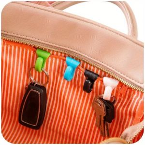 2PCS Colorful Mini Bag Clip Anti-Lost Key Hook Portable Bag Organizer for Handbag Backpack Travel Bag
