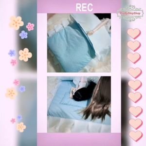 ที่นอนตุ๊กตาครบชุด ฟรีชุดนอนผ้าบางพริวเบานอนสบาย: สำหรับน้อง 1/3 50-60cm. #พร้อมส่งของอยู่ไทย