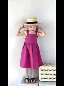 Váy đi biển cho bé gái đầm 2 dây bé gái xinh xắn váy mùa hè cho bé gái hở lưng - Life Style 4U