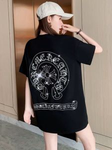 เสื้อยืดคอกลมแขนสั้นผ้าฝ้ายแท้สไตล์ย้อนยุคสำหรับผู้หญิงในช่วงฤดูร้อนปี 2025 ทรงหลวมๆ สไตล์เรียบง่าย ทรงยาวปานกลาง