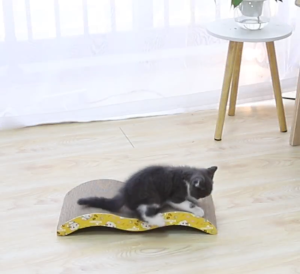 SKISOPGO Cat Scratcher Corrugated Scratching Board Pad Kitten Claws Interactive Cat Toy with Catnip 猫抓板